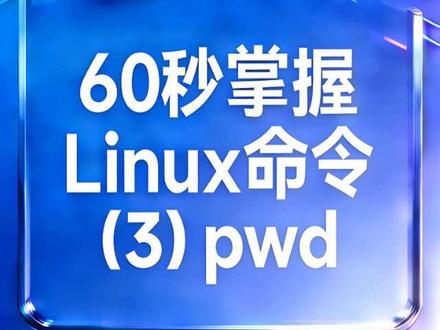 60秒掌握Linux命令(3)pwd
#pwd#linux#shell