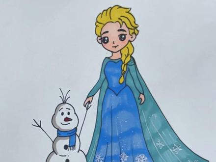 艾莎公主和雪宝简笔画
#艾莎女王 #艾莎简笔画 #雪宝简笔画