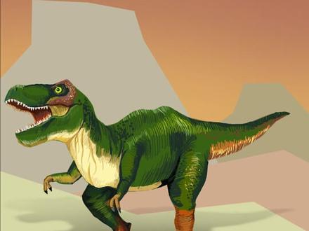 《霸王龙》 #恐龙 #儿童美术 #绘画 #艺术 @DOU+小助手