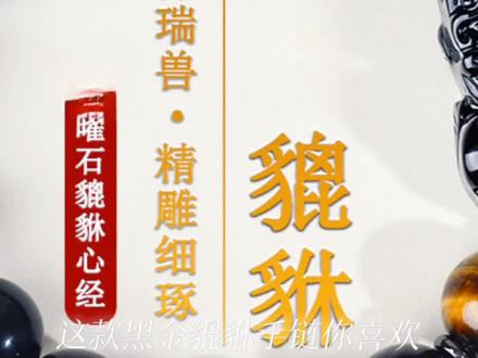 手链 天然【黑金银】曜石貔貅心经手链男女通用本命年佛珠祝福手串N