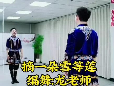 #我的舞蹈记录 #摘一朵雪莲#舞蹈课堂实录【0.8倍速背面完整版】#编舞龙老师#学舞记录
