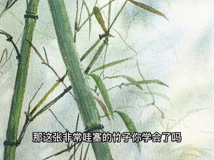 春天的竹子水彩教程讲解~ #春天的色彩 #风景 #画画 #水彩
1.用水打湿纸张,用灰绿的颜色画竹影再趁湿时弹点水 吹干,
2.再用墨绿➕薰衣草画竹杆,画好 用重色画竹节,
3.接着换勾线笔画竹枝,注意要细,
4.最后把竹叶画出来,这张简单好看的竹子风景就画完啦,你学会了吗~
#黄万有水彩