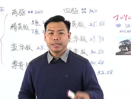 9款车型差在哪,买哪个配置最合适,详解丰田汉兰达怎么选#抖音汽车 #dou是好车 #懂车帝 #汉兰达