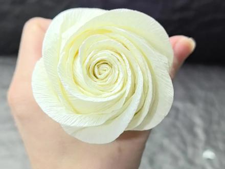 皱纹纸玫瑰花制作#手工花 #玫瑰花 #