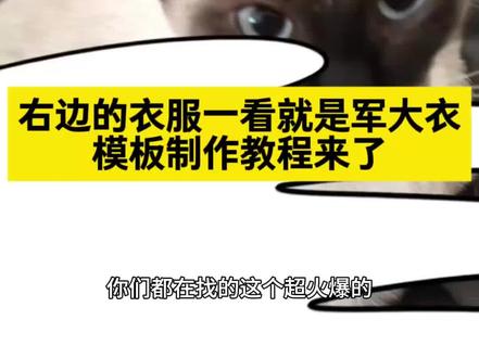 右边的衣服一看就是军大衣模板制作教程来了 右边的衣服一看就是军大衣怎么剪 右边的衣服一看就是军大衣文本 右边的衣服一看就是军大衣是什么梗 #AI分身戏精大赛 #我的AI分身杀疯了 #宠物知识 #右边的衣服一看就是军大衣 #右边是军大衣