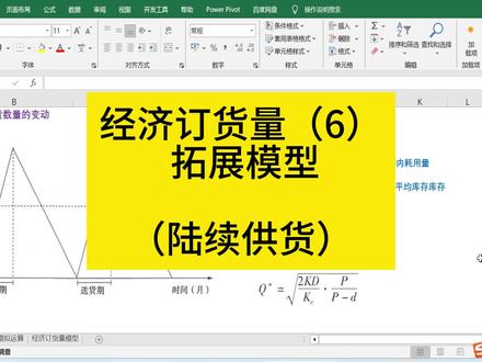 经济订货量(6)-拓展模型-陆续供货 #库存管理 #陆续到货