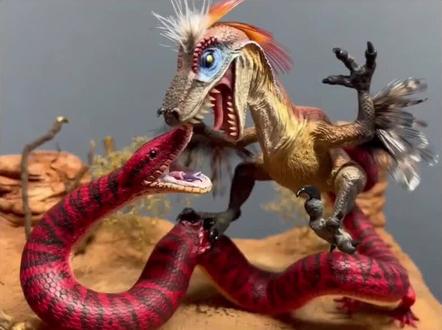 用粘土手工制作《史前巨蟒大战迅猛龙》的模型摆件,希望大家能够喜欢#手工 #模型 #模型制作 #制作过程 #手工diy