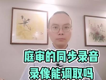 庭审中的同步录音录像能调取吗?#法律 #律师 #法律科普 #春树律师 #庭审同步录音录像