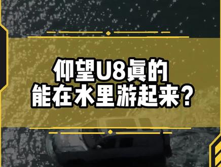 #仰望U8 深度解读3-电动车涉水一定会沉底?仰望U8竟然能在水里游起来?#新车#比亚迪