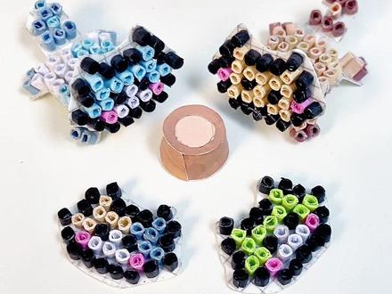 ✨一张纸做迷你小猫拼豆✨小小一只好可爱 有教程哦 用一张纸就能做!😘只有指甲盖大小的猫猫拼豆,快跟我一起来做吧!#关于拼豆图纸那些事 #创作者中心 #创作灵感 #手工diy制作 #抖音精选app