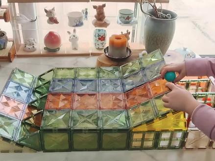 回旋滑滑梯教程#创意玩法 #磁力片教程 #亲子陪伴 #益智早教 #上热门抖音小助手