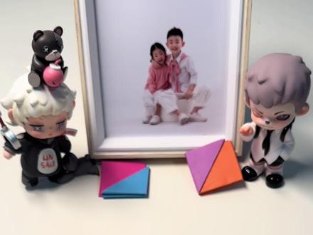 简单的折纸,居然能变成旋转飞镖,让孩子尽情的玩吧!太专注了#手工diy #手工折纸小玩具 #亲子手工