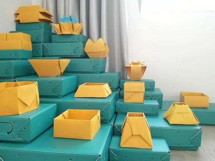 吃瓜子群众必备:折纸收纳盒7 八角星形盒,可当盘碗果盘果壳骨碟 #折纸 #折纸教程 #少儿折纸 #小收纳盒