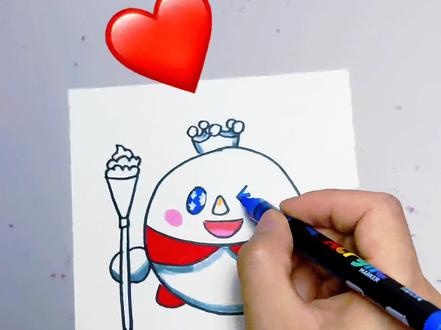 妹妹非要和我比赛画蛋仔#简笔画的日常 #创作者中心 #创作灵感 #一学就会的简笔画 #画画