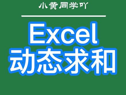 #excel Excel表中动态求和,根据筛选区域自动求和快来看看呀#办公技巧 #干货