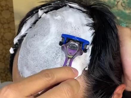 日本人的武士头 #日本人#武士头发型