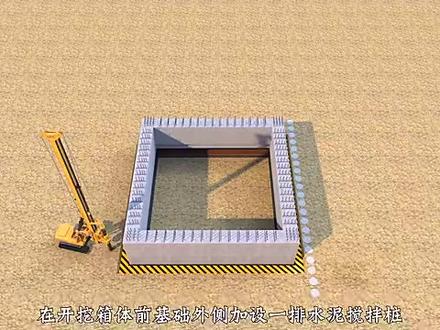 沉井施工工艺流程,精品工程动画展示