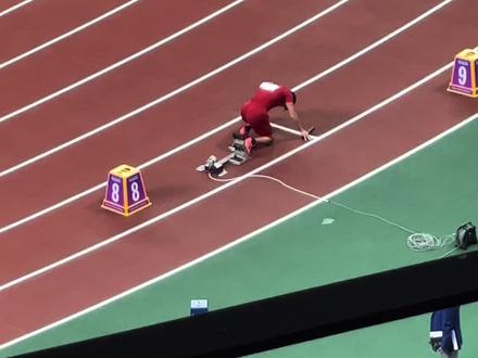#亚运田径 #男子4x100米接力 第四棒陈佳鹏反超日本选手太牛了🥇