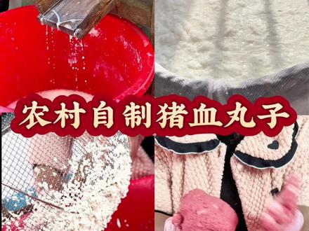 #传统手工 #家乡特色 邵阳特产猪血丸子,从做豆腐开始。#湖南邵阳#猪血丸子