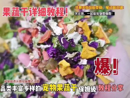 宠物果蔬干教程分享!#自制宠物零食 #狗零食 #宠物零食教程