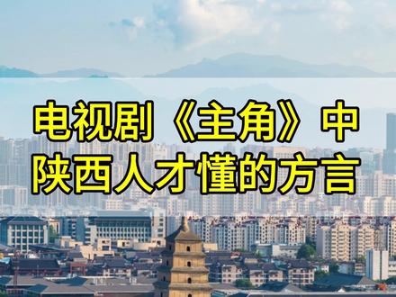 电视剧《主角》中陕西人才懂的方言!你能听懂几个? #西安#西安旅游#主角 #陕西方言#秦人集合