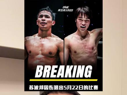 苏波邦因伤退赛,刘梦阳迎战新对手佩雷拉#ONE周五格斗夜155#刘梦阳vs苏波邦 #唐凯 #one冠军赛 #踢拳