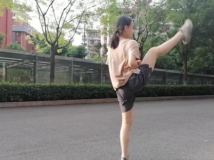 跆拳道品势套路太极二章口令版 #太极二章教程 #跆拳道少女日常训练 #日常训练