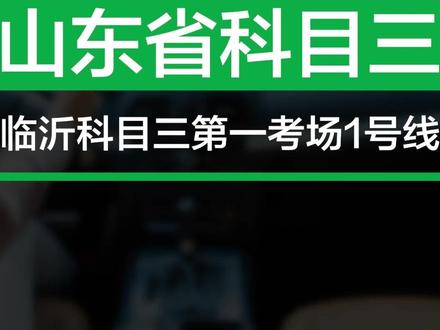 临沂科目三第一考场1号线 #考驾照 #科目三