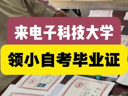 来电子科技大学给自考生领取自考毕业证和学位证,恭喜自考毕业 #电子科技大学 #电子科技大学自考 #四川小自考 #自考毕业证 #自考学位证