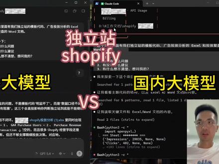 国内外AI大模型做独立站shopify效果差异有多大? #shopify #独立站 #跨境电商 #claudecode #codex