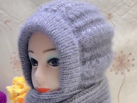 麦穗鱼骨风雪帽教程三