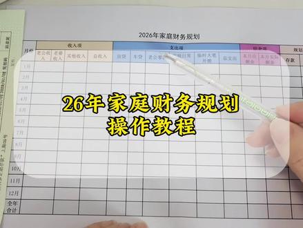 今天手把手教大家,如何用一张表,做好家庭的年度财务规划!#存钱 #攒钱 #每天跟我涨知识 #攒金 #创作者扶持计划