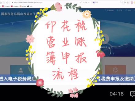 #财税知识 印花税营业账簿申报流程