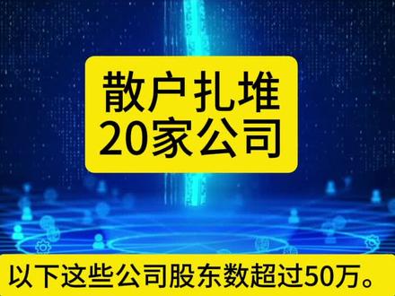 散户扎堆的20家公司
