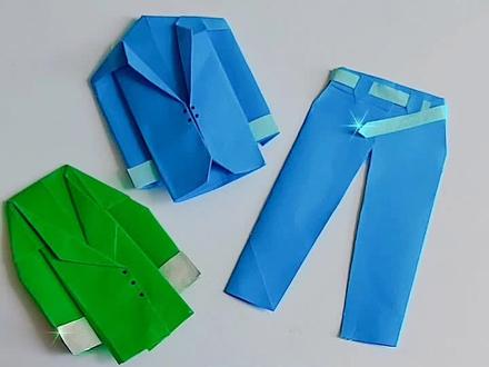 #手工折纸教程 #折纸衣服 #手工折纸制作大全 寒衣一看就会💕
