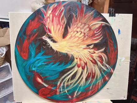 #丙烯画
火凰
灵感来自浪姐3