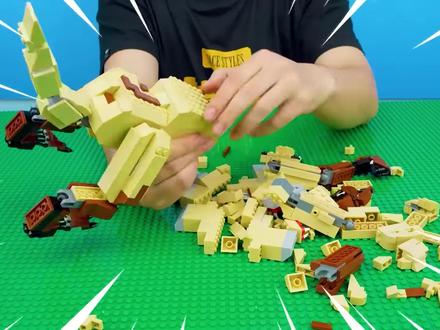 乐高积木复刻恐龙:如何用简单的乐高积木块 复刻出威武霸气的侏罗纪恐龙呢#乐高#乐高积木#霸王龙#宝贝年味企划#妈咪新风向