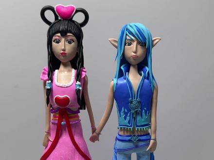 水王子和王默终于牵手啦!#手工制作 #叶罗丽 #王默#水王子