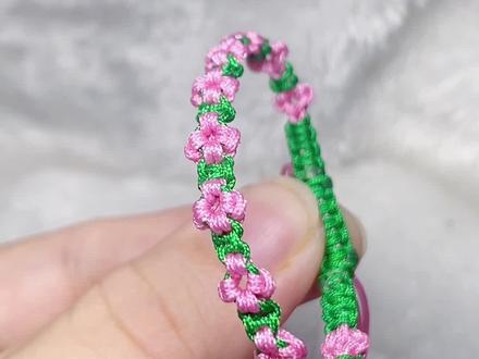 小桃花手绳 完整教程#编绳教程 #手工编织零基础教学 #抖音手艺人