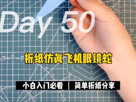 #折纸 仿真纸飞机 眼镜蛇是一架让人惊讶的纸飞机 线条漂亮 而且机翼也很酷 开始折起来吧#儿童折纸 #折纸教程 #手工折纸 #折纸飞机