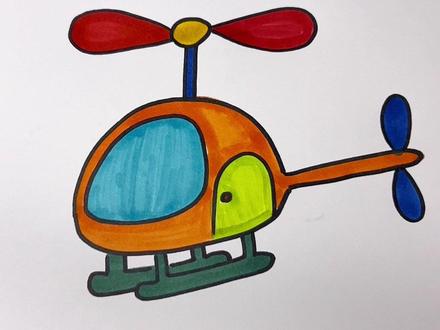 拿起画笔 画出属于我们自己的天空 简笔画 直升机 飞机#每日一画 #画画教程视频 #儿童画 #育儿 #零基础学画画