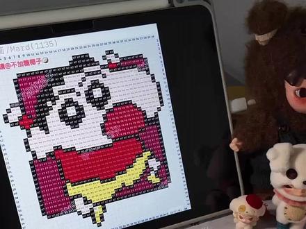 #拼豆 #拼豆图纸 #拼豆教程 #蜡笔小新 超可爱的蜡笔小新