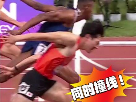 千分之一秒的差距都不存在!男子110米栏,日本和科威特选手同时撞线共享了金牌,最终成绩13秒41,这也是相当罕见的情况了~#科威特和日本选手同获金牌 #男子110米栏决赛 #杭州亚运会 #亚运田径 #一张图证明你看过亚运会