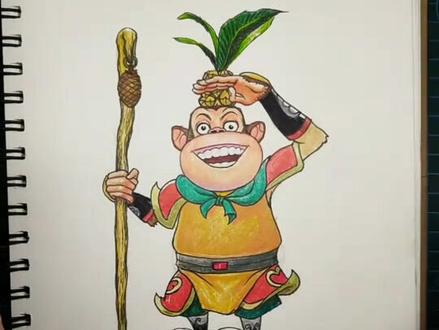 #手绘 2020版本的美猴王#吉吉国王 #创意绘画