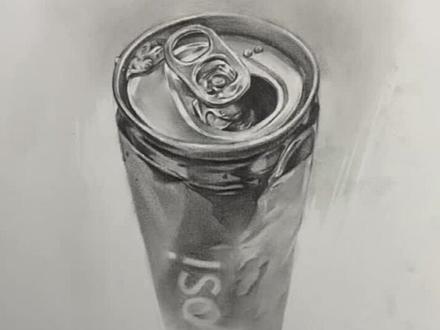 素描易拉罐绘画步骤教学#素描 #可乐 #零基础学画画