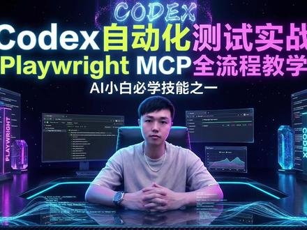 AI小白必学技能 如何用Codex自动化测试 你开发的APP 今天分享一个真实高效的 AI 开发闭环:
AI 写代码
AI 自动测试
AI 自动修复
用 Codex 接入 Playwright MCP,
连浏览器都不用手动打开。
新手做 Web 项目,一定要学这一招。#ai新星计划 #ai #AI编程 #codex #AI开发