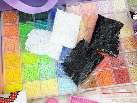 原来这就是拼豆啊!过程好玩又解压,亲手做出来的超有成就感!#拼豆 #手工diy #我染上了拼豆 #新年礼物