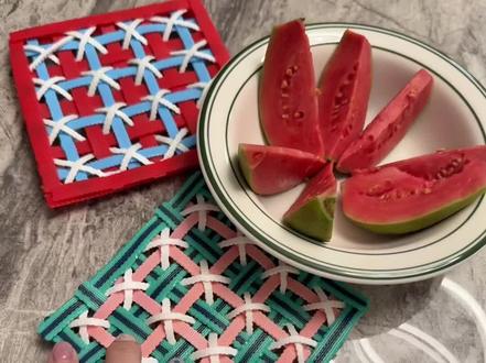 #拼豆 用拼豆做编织作品?!可行吗… #拼豆也太有意思了