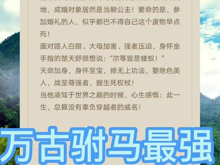 #小说 #番茄小说 【万古驸马最强】#小说推文