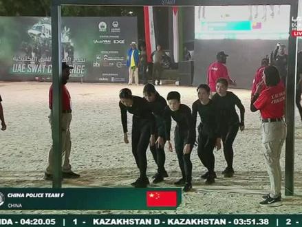 #阿联酋特警挑战赛 中国四川女子特警队U21障碍女子世界第一
